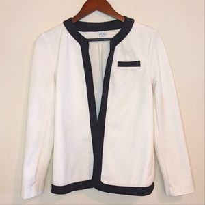ELLE White Blazer with Black Edging